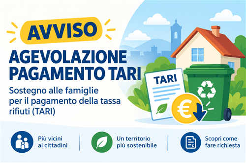 Avviso Pubblico - agevolazioni TARI 2026